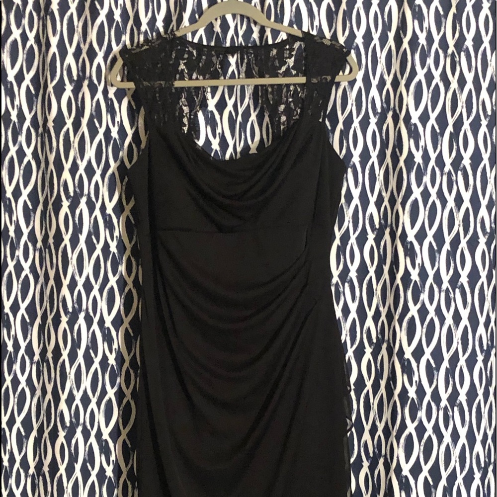 Black, lace cocktail dress